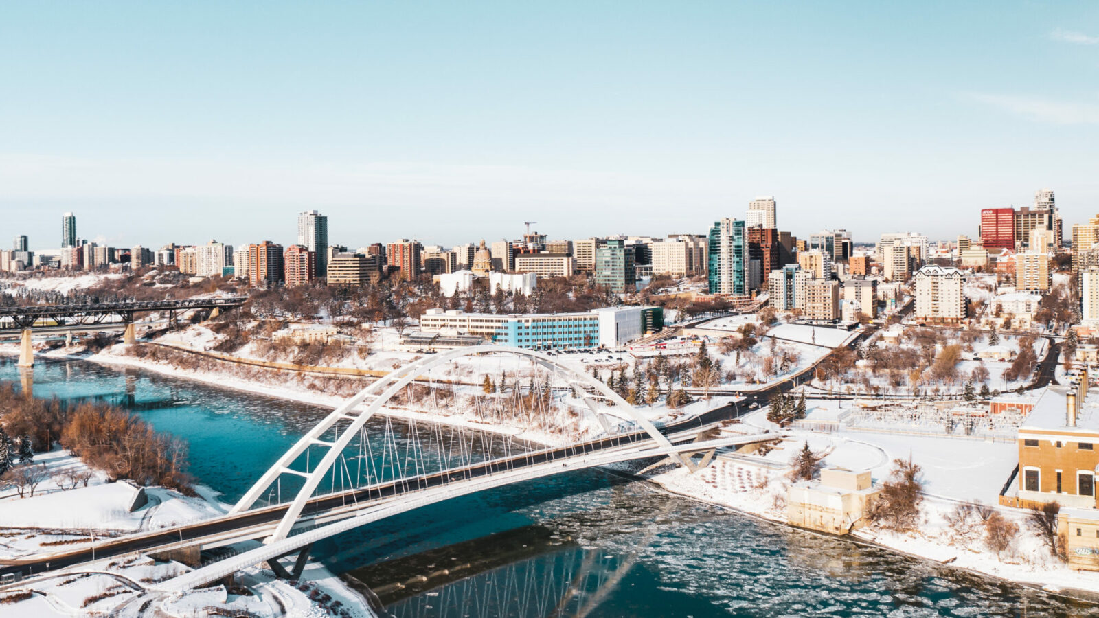 Helicopter view Edmonton